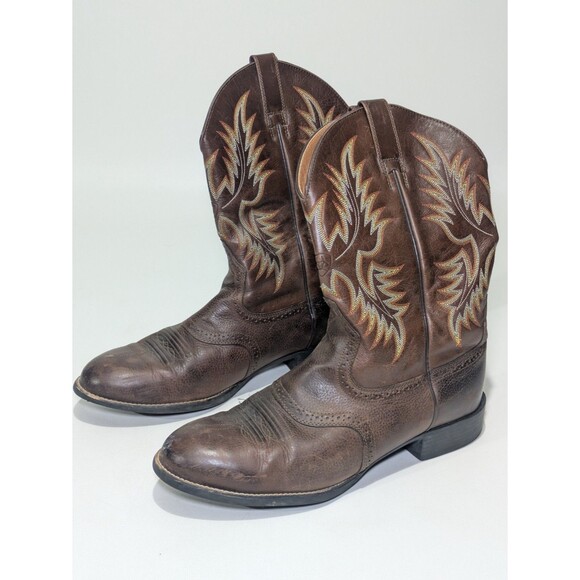Ariat Men\'s Western Boots - Brown/Multicolor Stitching, 13D main image 4